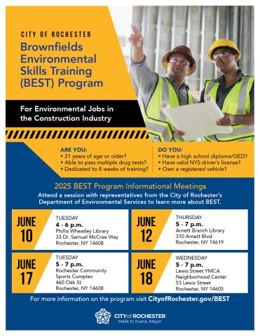 Flier for upcoming BEST program informational meetings.
