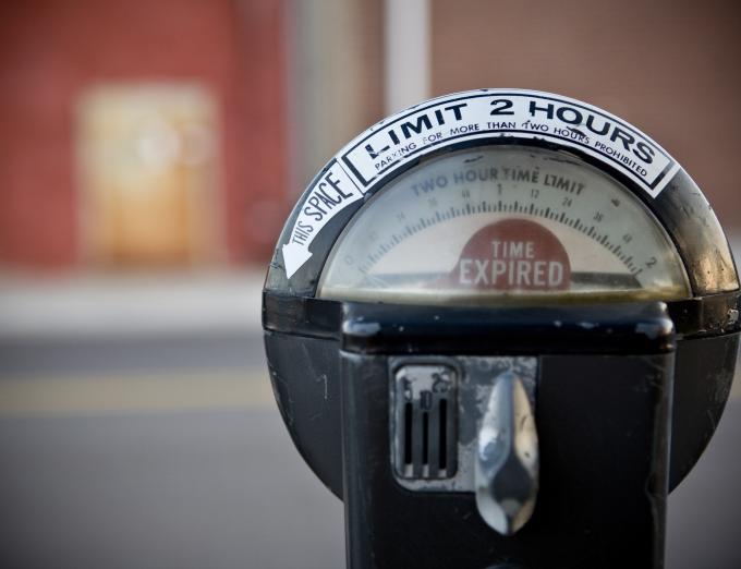 Photo of an expired parking meter.