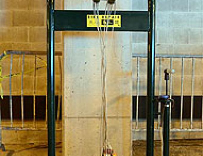Photo of a bike repair stand.